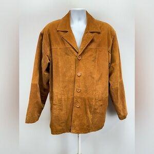 FRANCO LOTTI Italian Collection Men’s camel suede jacket size XL.